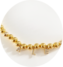 Load image into Gallery viewer, 8MM Collar GoldBall 3-5 Iniciales