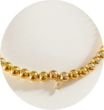 Load image into Gallery viewer, 8MM Collar GoldBall 1-2 Iniciales