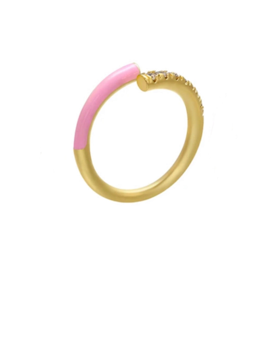 Anillo Serpiente Color Rosa