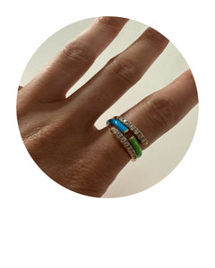 Anillo Serpiente Color Azul