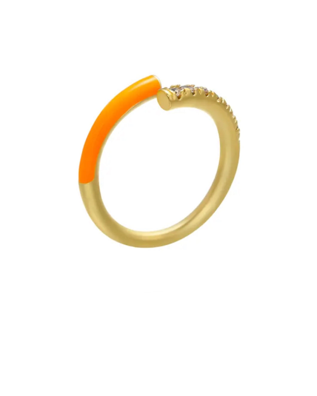 Anillo Serpiente Color Naranja