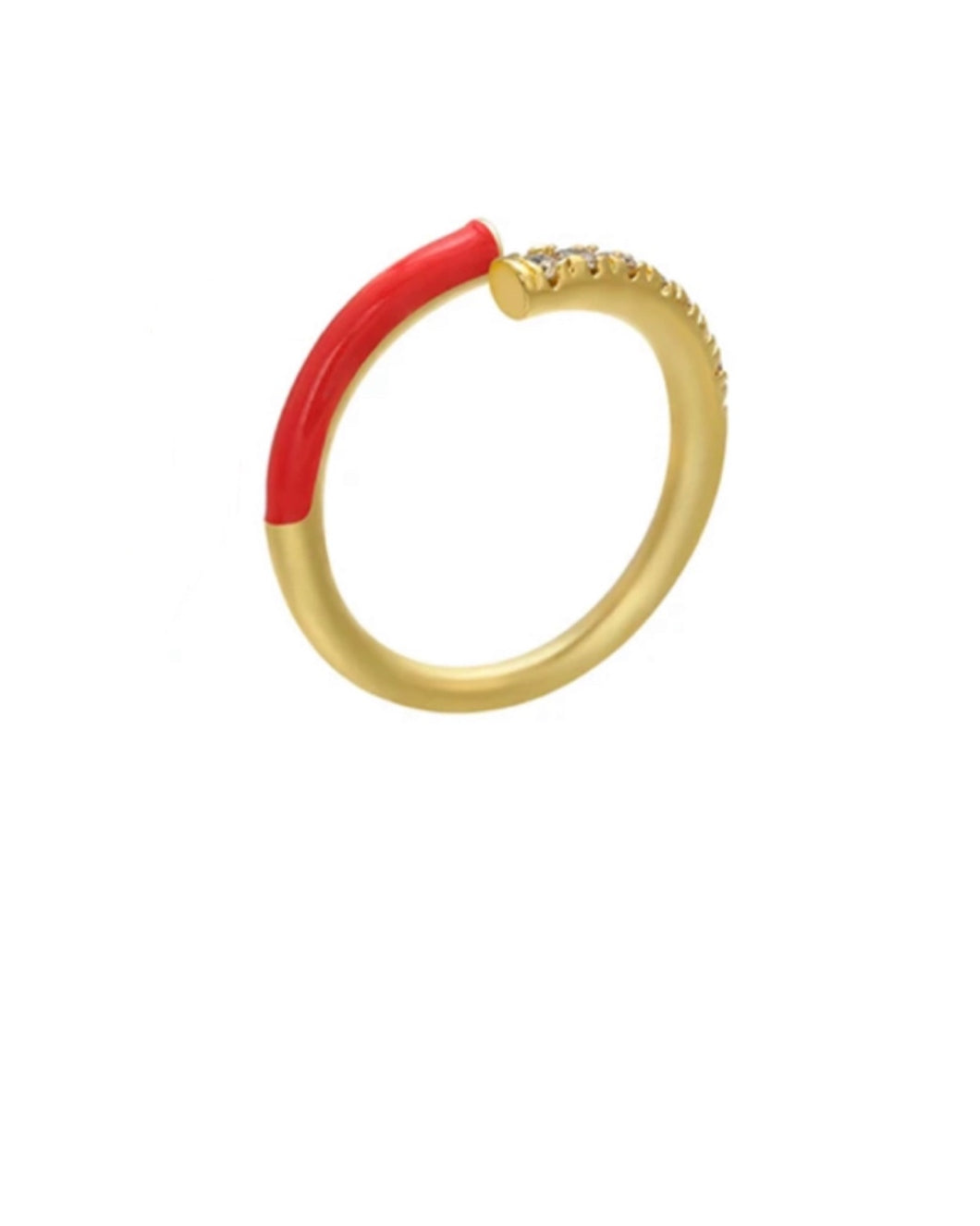 Anillo Serpiente Color rojo