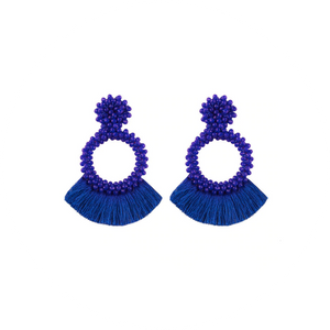 Pendientes Nela Flecos Azul Añil