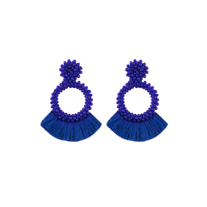 Pendientes Nela Flecos Azul Añil
