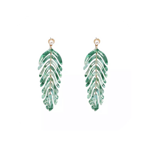 Pendientes Hoja Verde