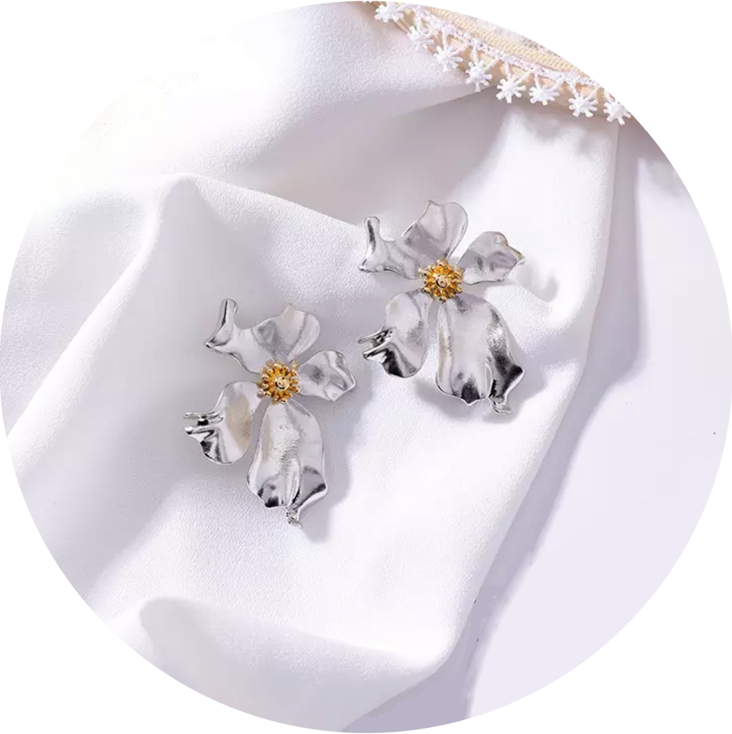 Pendientes Kiu Plateados