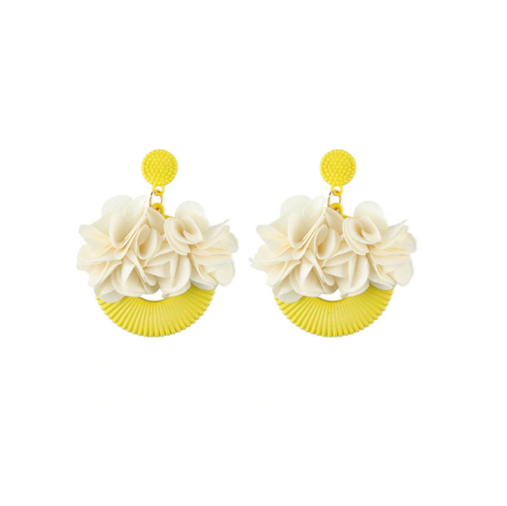 Pendientes Carmen Amarillos y Blancos
