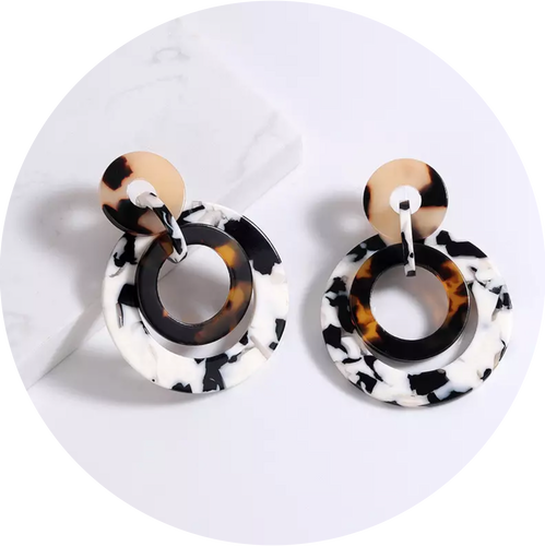 Pendientes Pietra Blancos y Negros