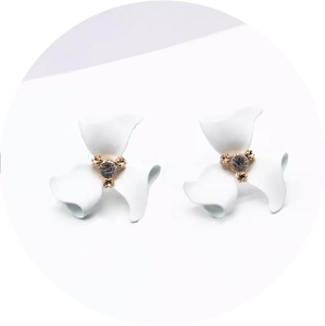 Pendientes Kiu Trebol Blanco
