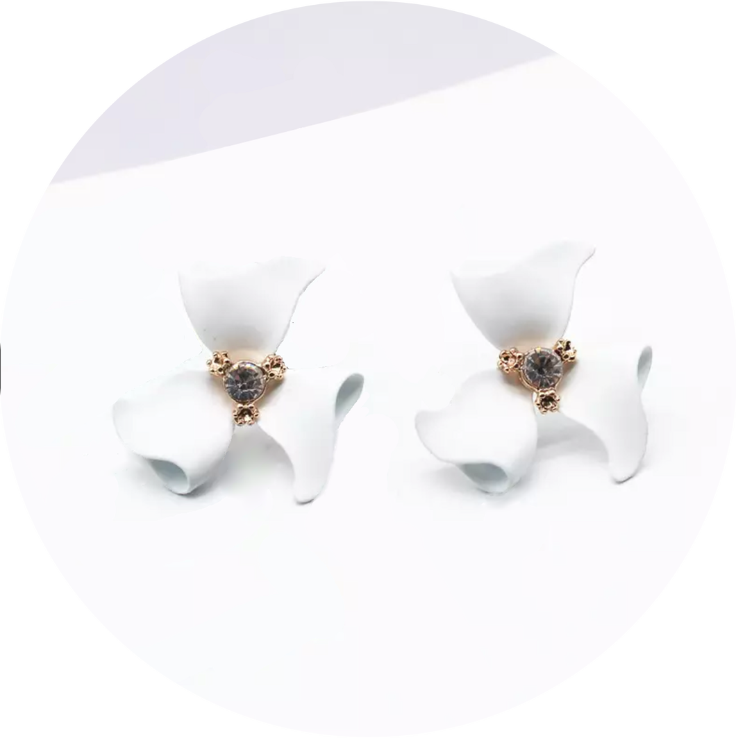 Pendientes Kiu Trebol Blanco