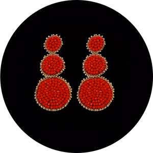 Pendientes Zuri Rojo y Dorado