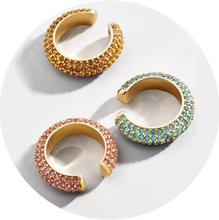 Load image into Gallery viewer, Pendientes Falso-Piercing tricolor Gruesos