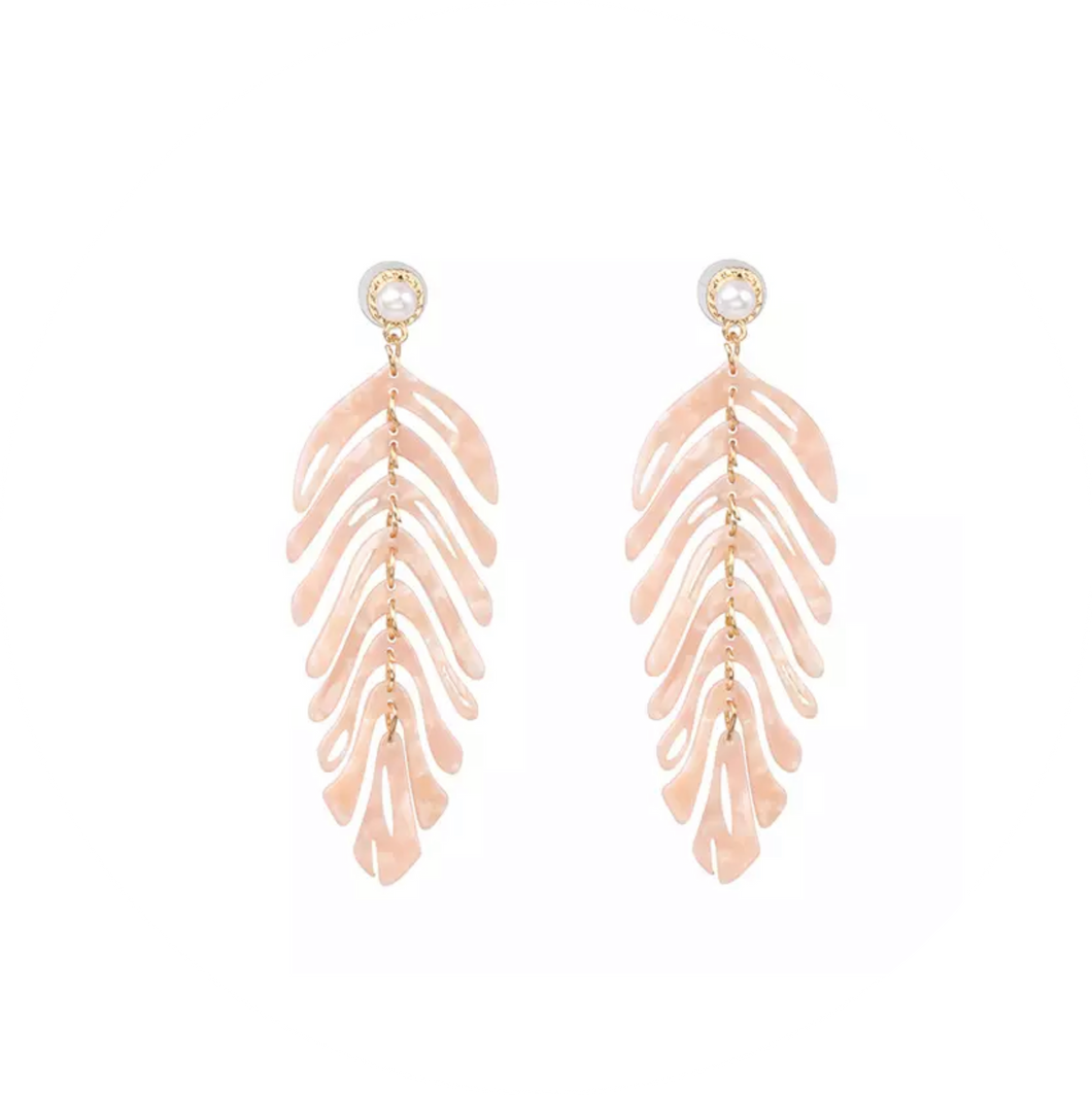 Pendientes Hoja Nudes