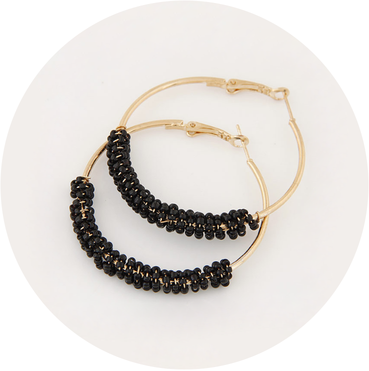 Pendientes Bolish Negros
