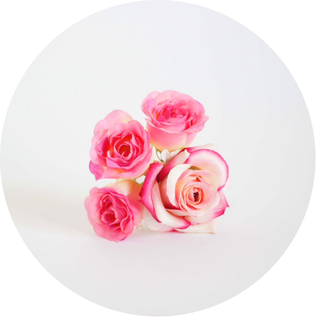 Ramillete de rosas rosas