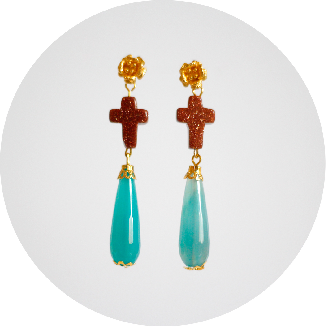 Pendientes Cruz Largos