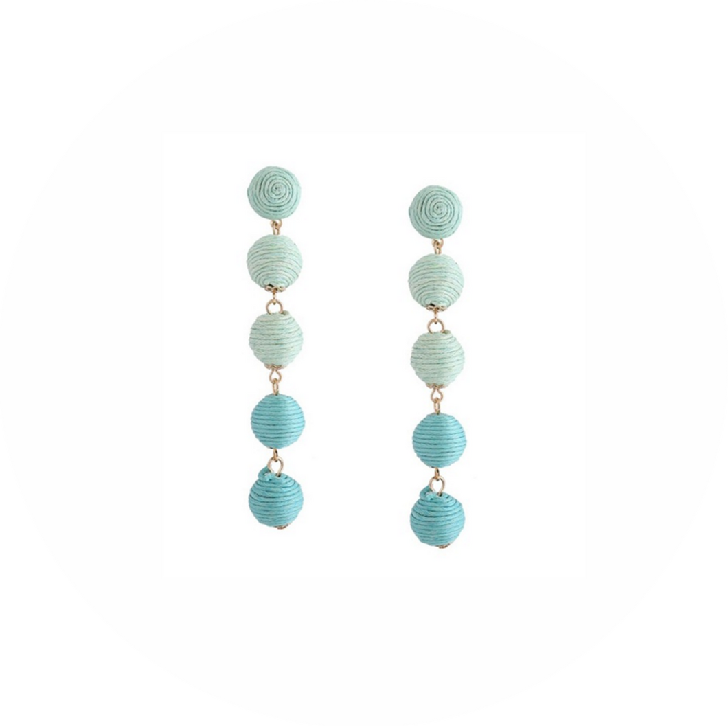 Pendientes Bomba Largos Azules