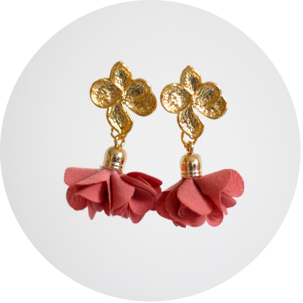 Pendientes Flores Rosas