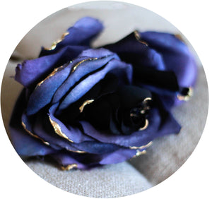 Rosa detalles oro azul