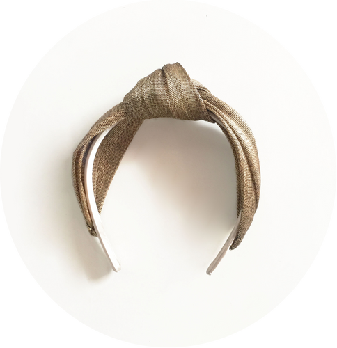 Diadema nudo simple Dorada