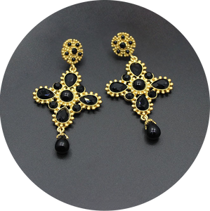 Pendientes Cruces Negras