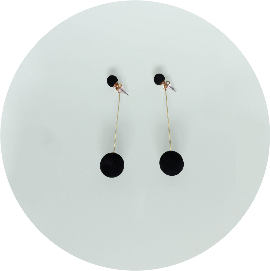 Pendientes Bombón Negro
