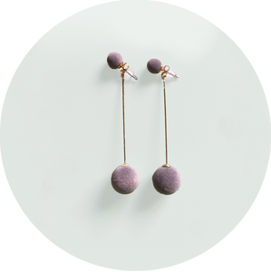 Pendientes Bombón Gris