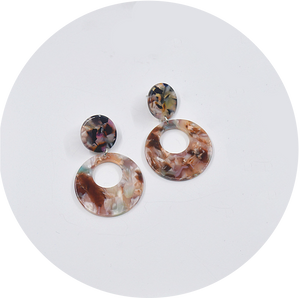 Pendientes Aros Carey Marrones