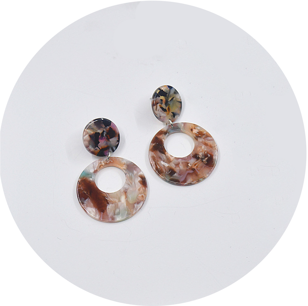 Pendientes Aros Carey Marrones