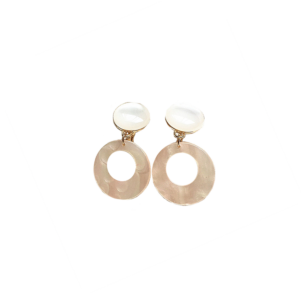 Pendientes Aros Carey Blancos
