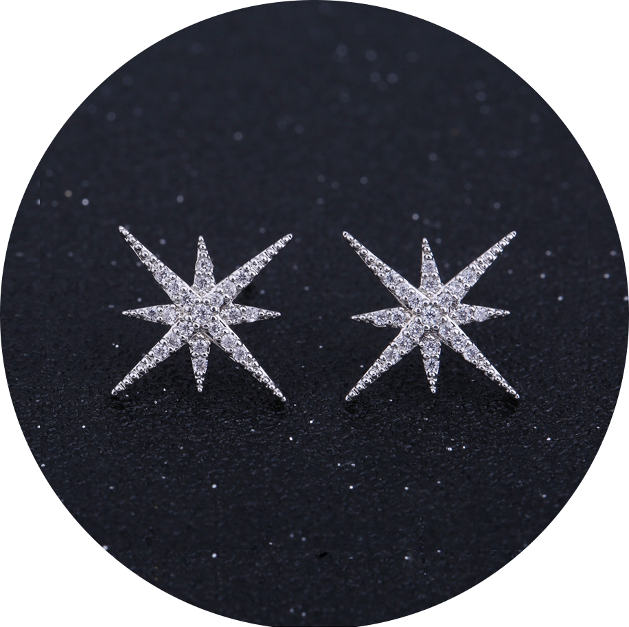 Pendientes Estrella Pegados