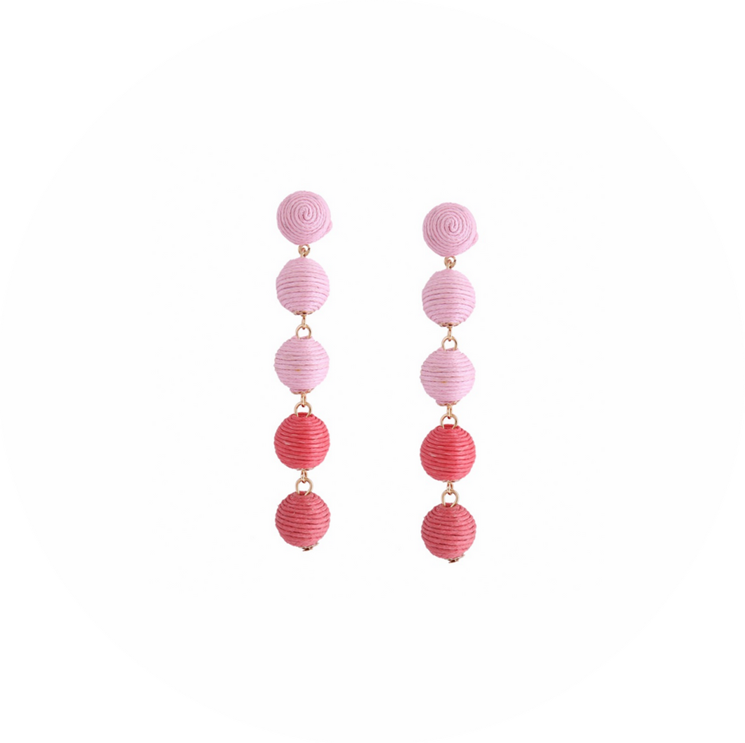 Pendientes Bomba Largos Rosas