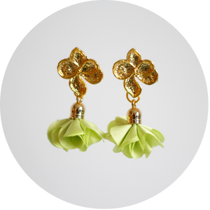 Pendientes Flores Verdes