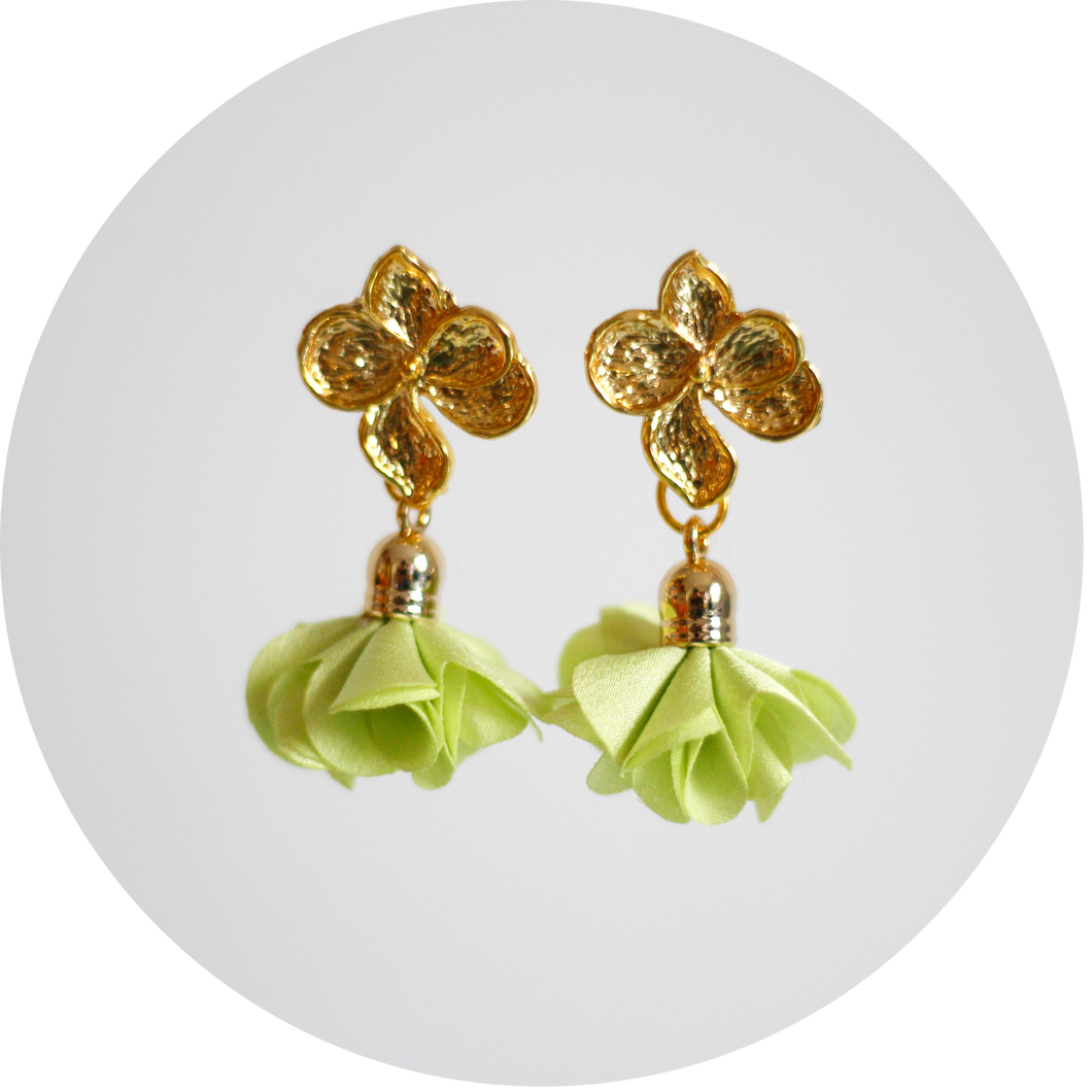 Pendientes Flores Verdes
