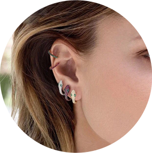 Mini Pendientes Aro Serpiente