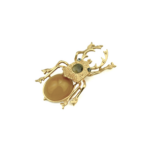 Broche Escarabajo Ramses Amarillo