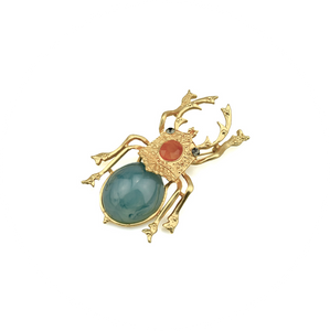 Broche Escarabajo Ramses Azul