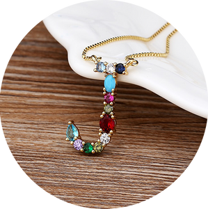 Collar Inicial Colores "J"