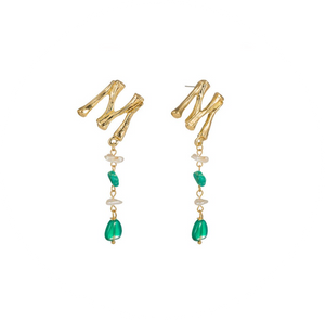 Pendientes Inicial "M" Personalizados