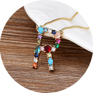Collar Inicial Colores "R"