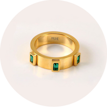 Load image into Gallery viewer, Anillo Esme Verde Esmeralda Talla 8