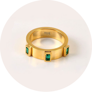 Anillo Esme Verde Esmeralda Talla 8