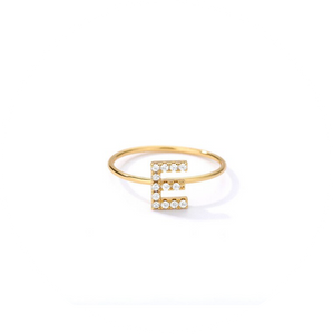 Anillo Letra "E" Circonitas