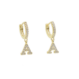 Mini Pendientes Arete Inicial "A"