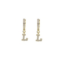 Load image into Gallery viewer, Mini Pendientes Arete Inicial &quot;L&quot;