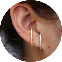 Load image into Gallery viewer, Pendientes Aretes Cocodrille Dorados