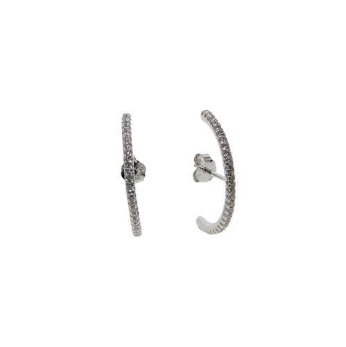 Pendientes Aretes Cocodrille Plateados