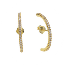 Load image into Gallery viewer, Pendientes Aretes Cocodrille Dorados