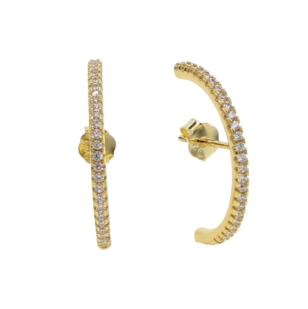 Pendientes Aretes Cocodrille Dorados