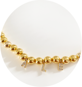 8MM Collar GoldBall 3-5 Iniciales